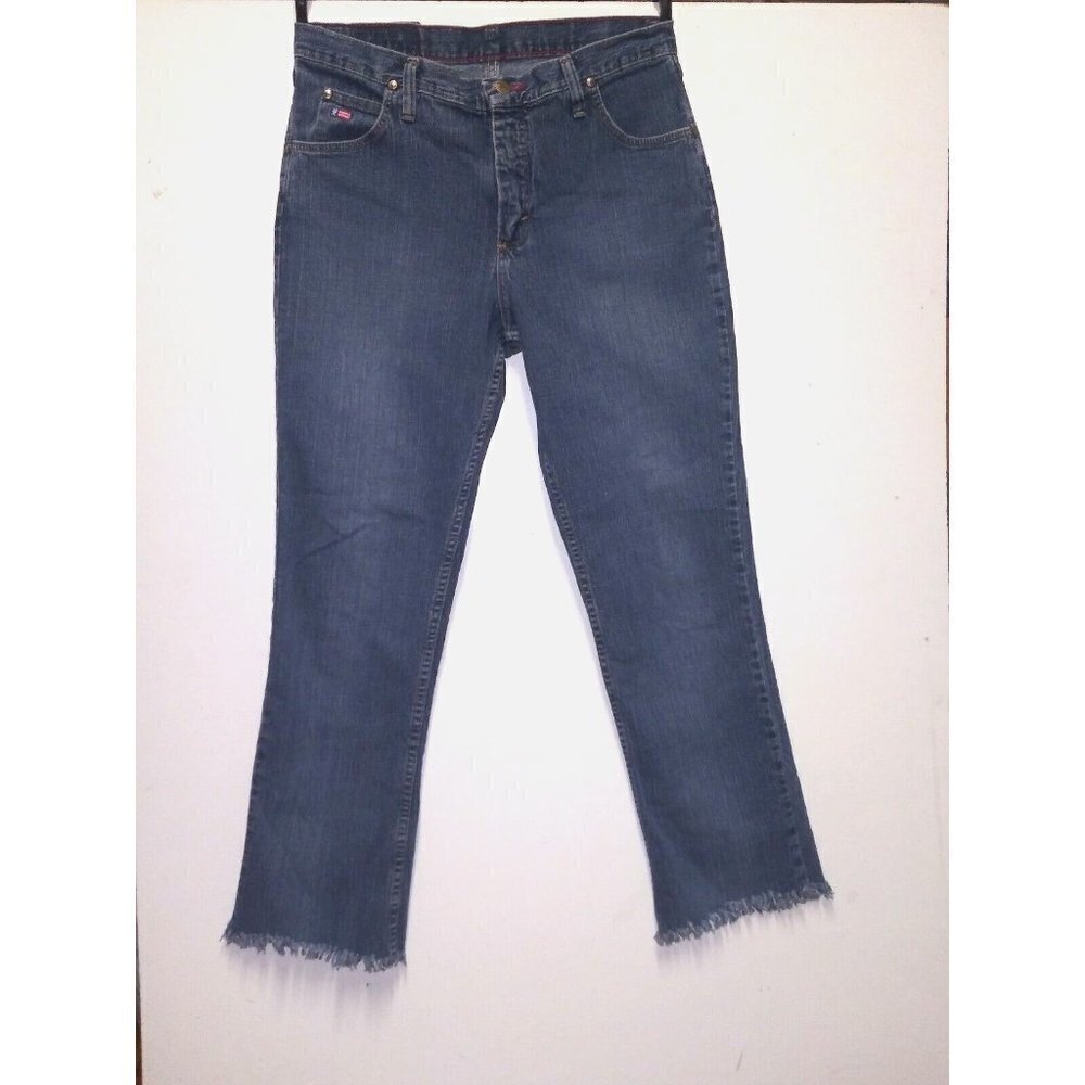 Wrangler Jackson Slim Fit Jeans Bootcut crop Raw Hem womens 30x28.5" 20X